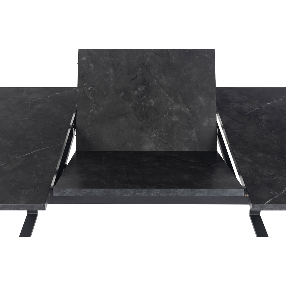 Florence Amble 6 Seater Extending Dining Table Black Image 4