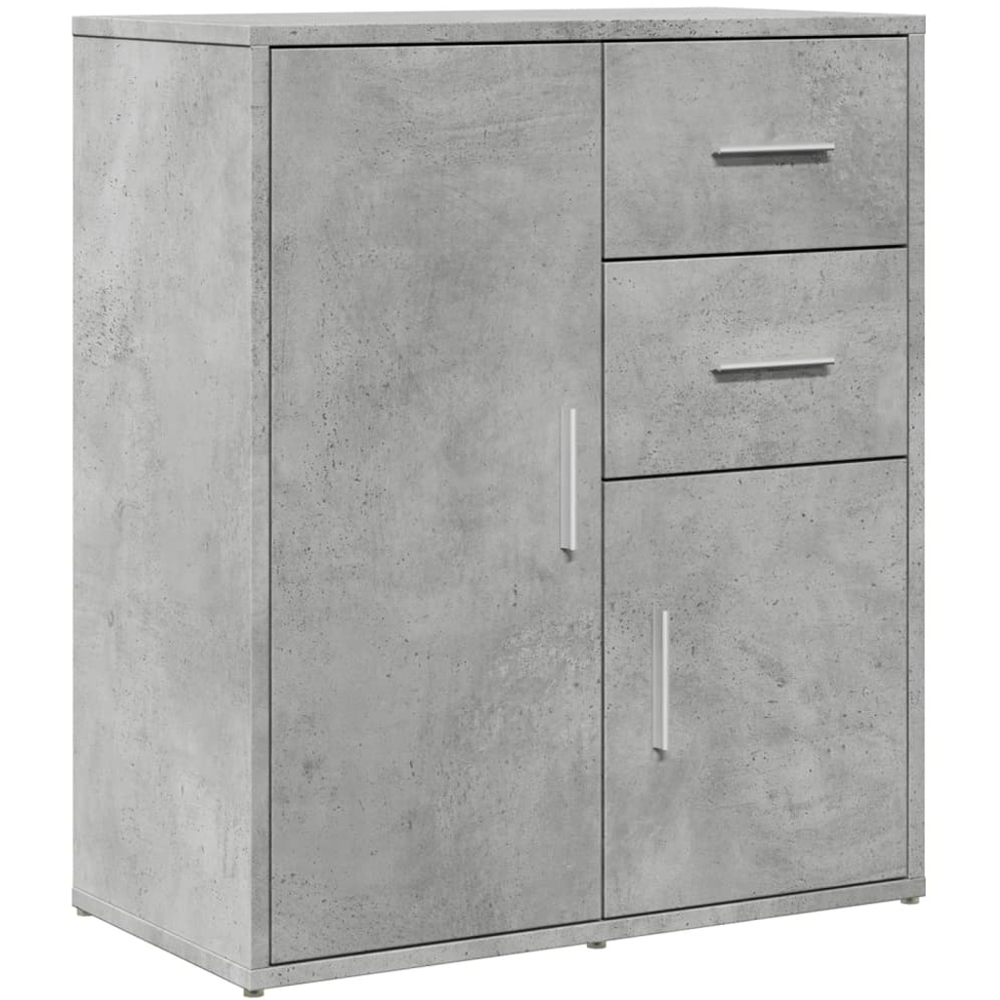 vidaXL 2 Door 2 Drawer Concrete Grey Sideboard 2 Pack Image 3