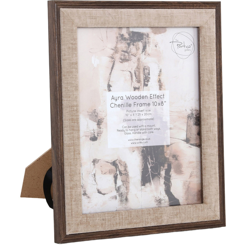 Ayra Wooden Effect Chenille Photo Frame 8 x 10 inch Image 1