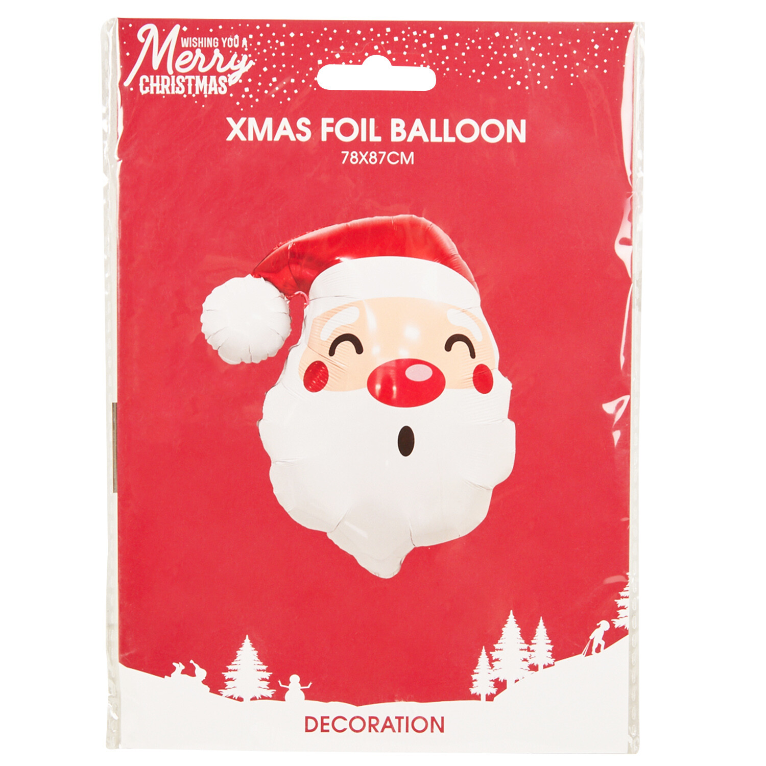 Reindeer or Santa Foil Balloon - Multicolour Image 2