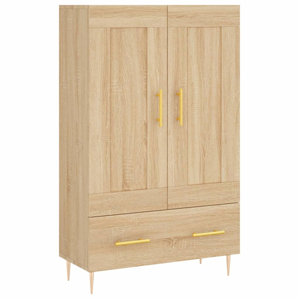 vidaXL 2 Door Single Drawer Sonoma Oak Highboard Image 2