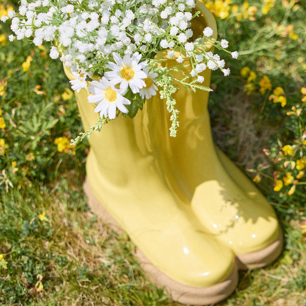 Dibor Yellow Double Wellington Planter 29.5cm Image 3