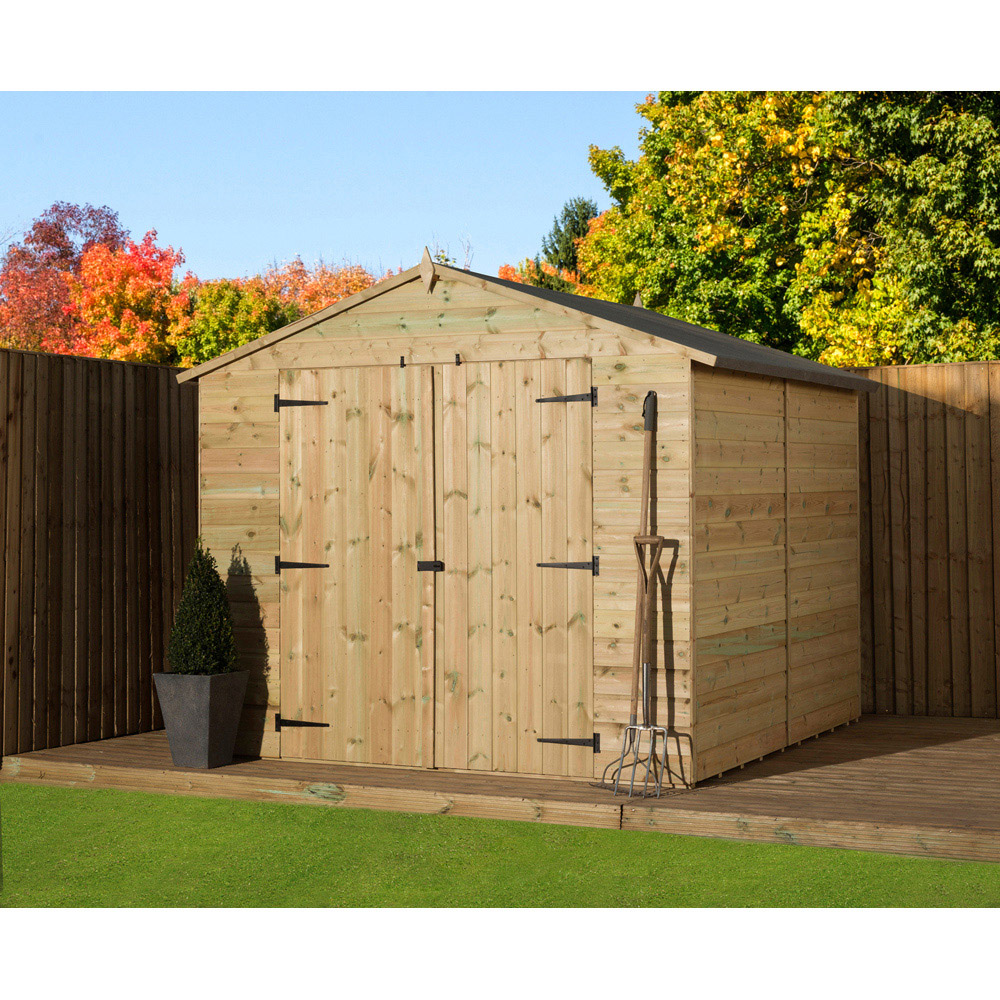 Empire Sheds 9500 8 x 10ft Double Door Tongue and Groove Apex Garden Shed Image 3