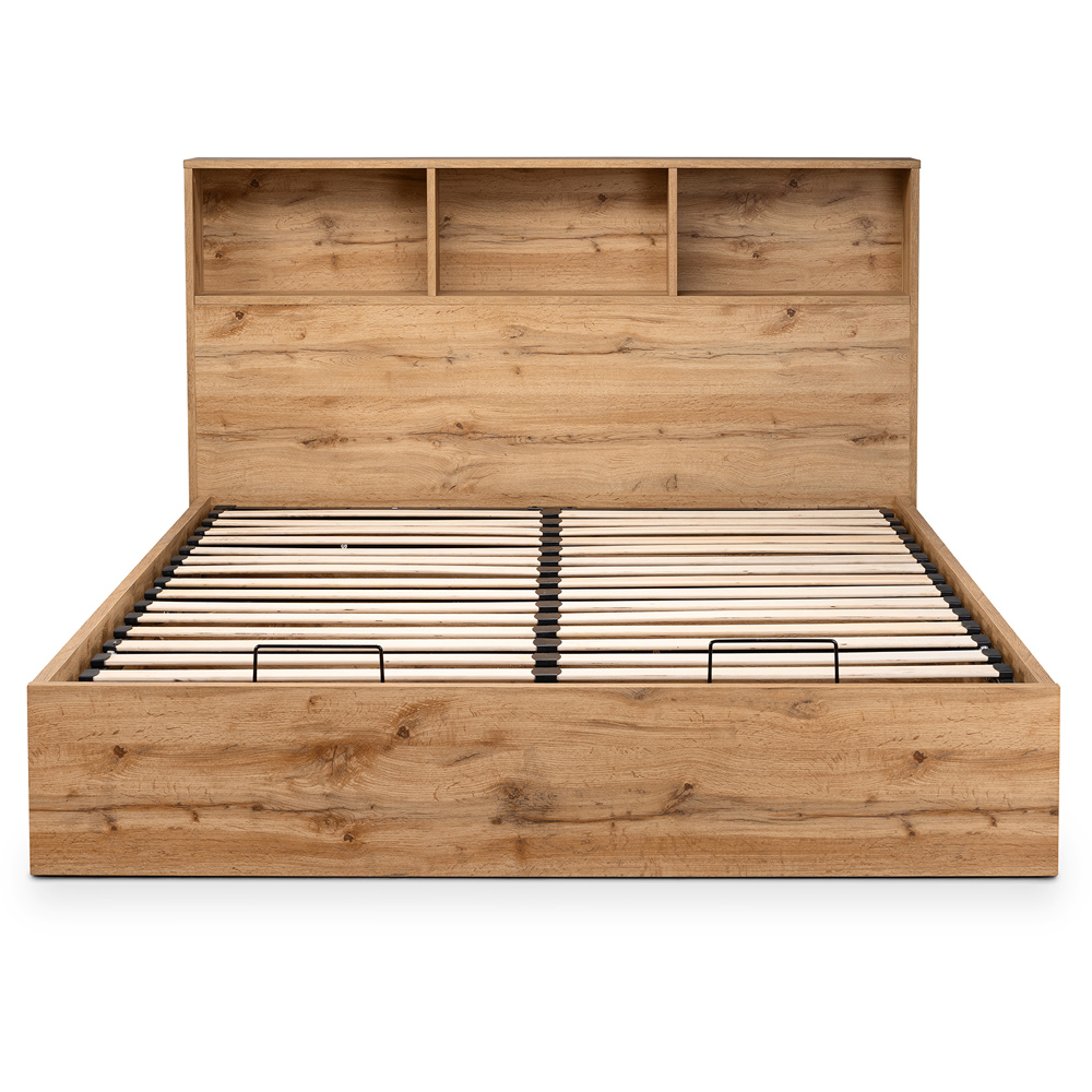 Julian Bowen Bali King Size Light Oak Storage Ottoman Bed Image 6