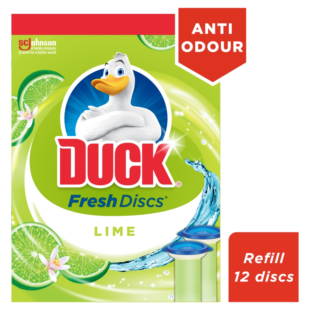 Duck 5 in 1 Lime Zest Fresh Discs 12 pack Image 1