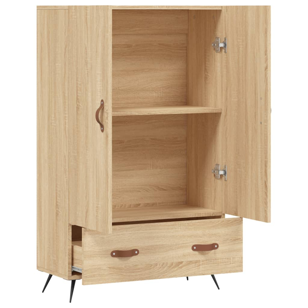 vidaXL 2 Door Single Drawer Sonoma Oak Highboard Image 5