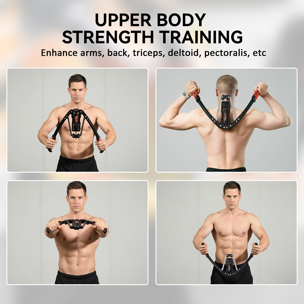 SPORTNOW Hydraulic Chest Expander with 10-200kg Resistance Image 5