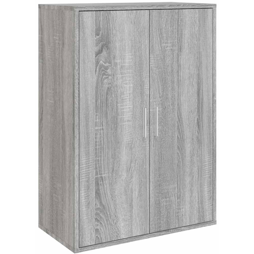 vidaXL 2 Door Grey Sonoma Wooden Sideboard Set of 2 Image 4