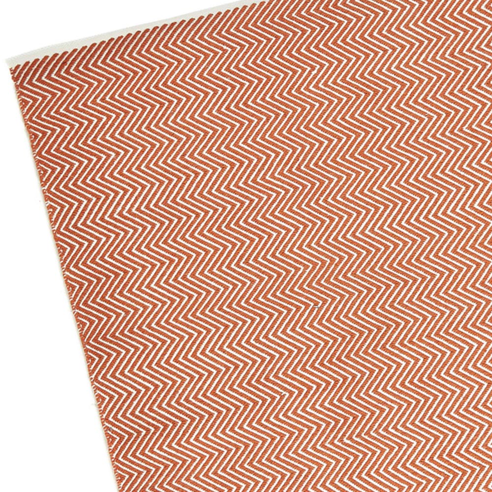 Hug Rug Rust Herringbone Woven Rug 80 x 150cm Image 2