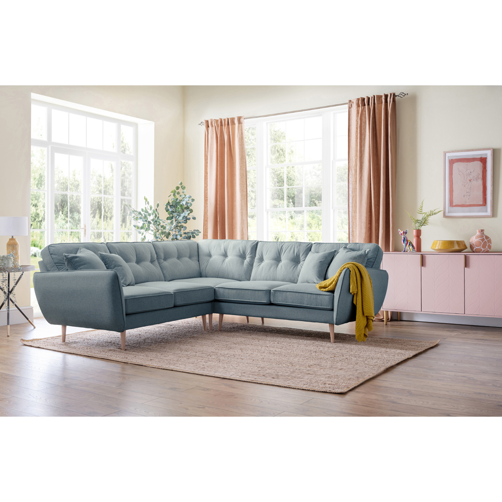 Opry Faro 4 Seater Button Back Denim Left Hand Corner Sofa Image 5