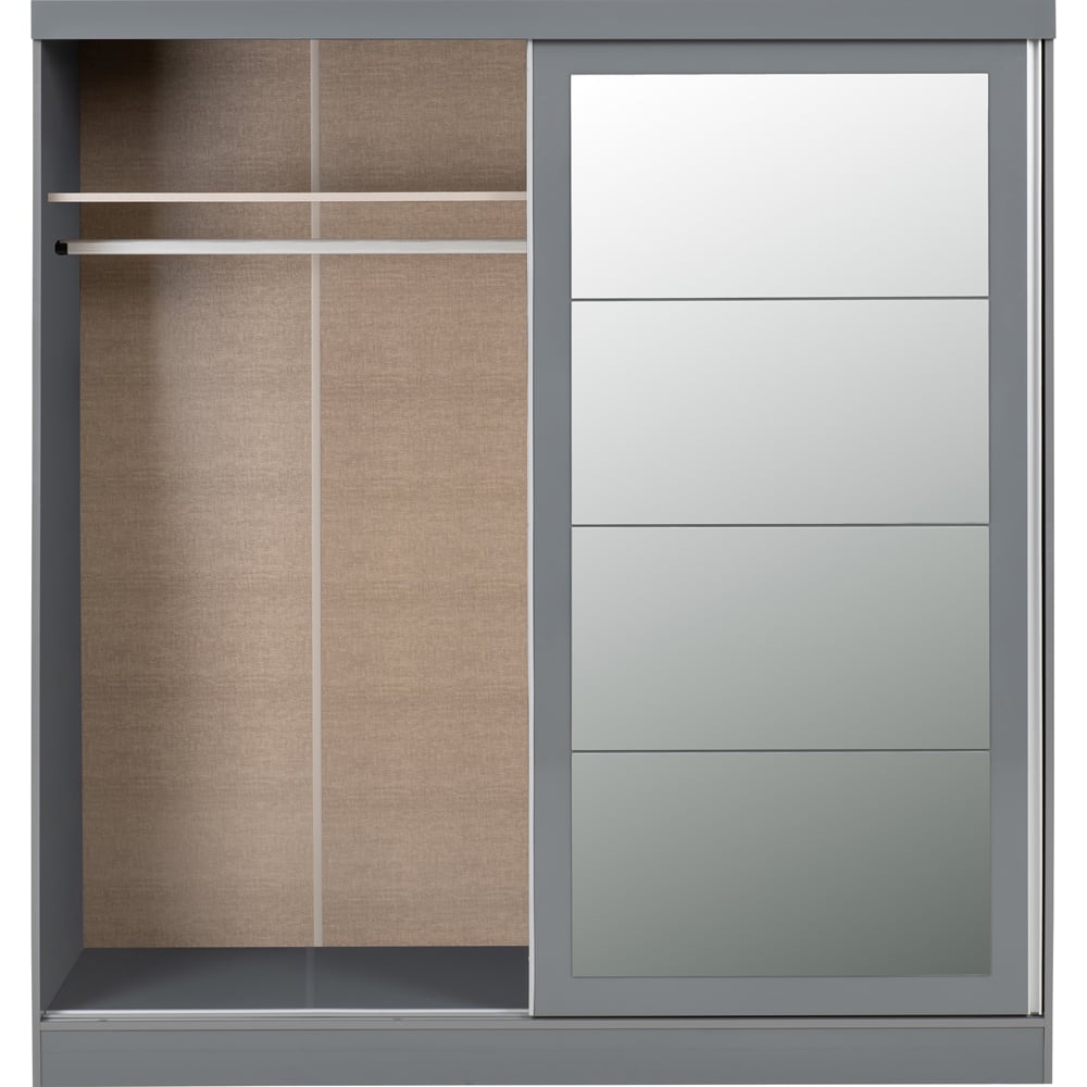 Seconique Nevada 2 Door Grey Sliding Wardrobe Image 3