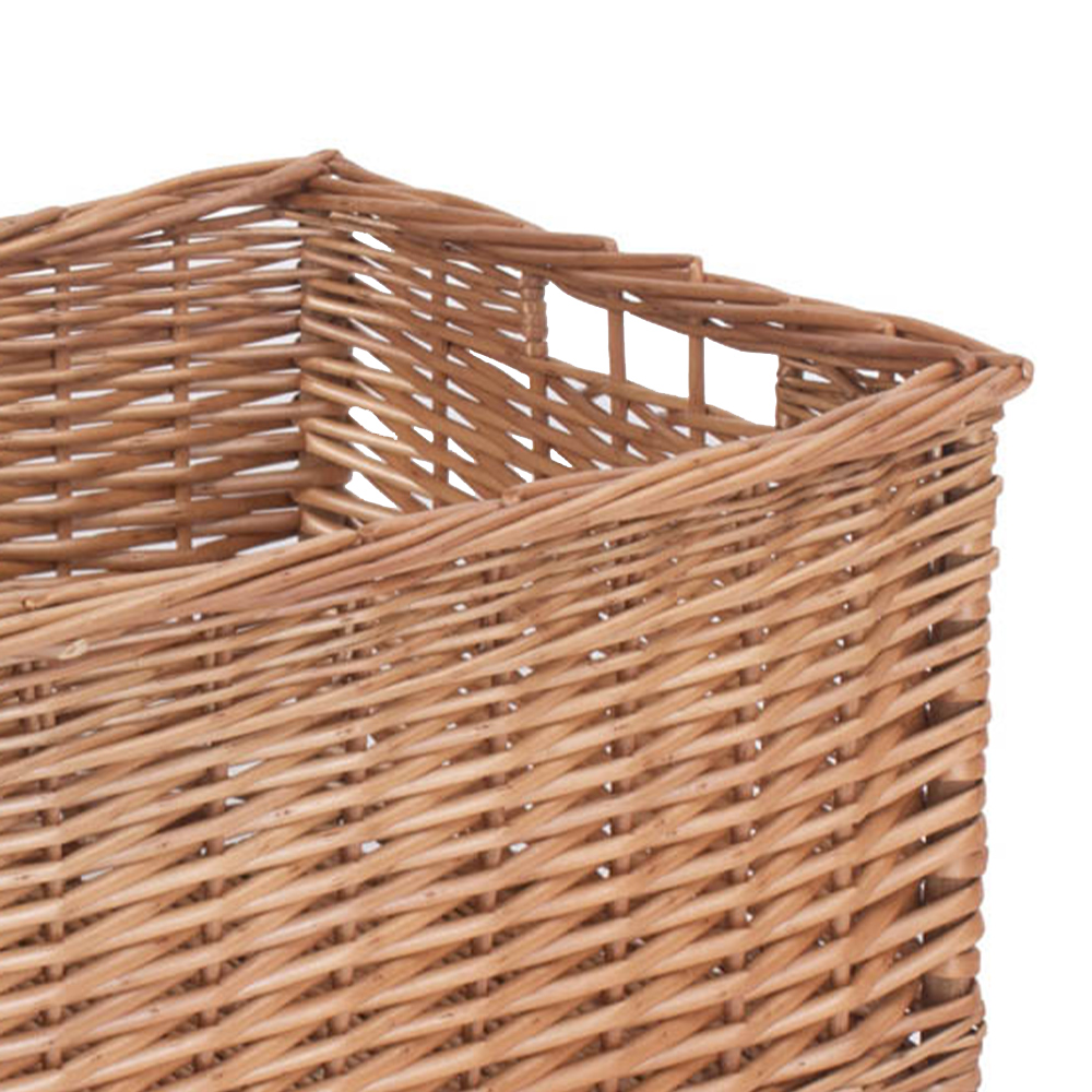 Red Hamper Large Double Steamed Open Extra Wicker Storage Basket Image 3