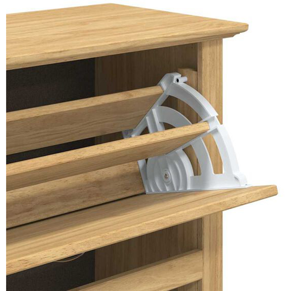 vidaXL Bodo 3 Flip Door Honey Brown Shoe Storage Cabinet Image 5