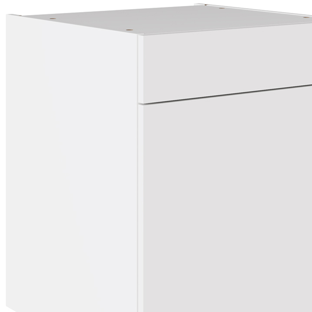 Kitchen Kit Slab Supergloss White Drawerline Base Cabinet 600mm Image 2