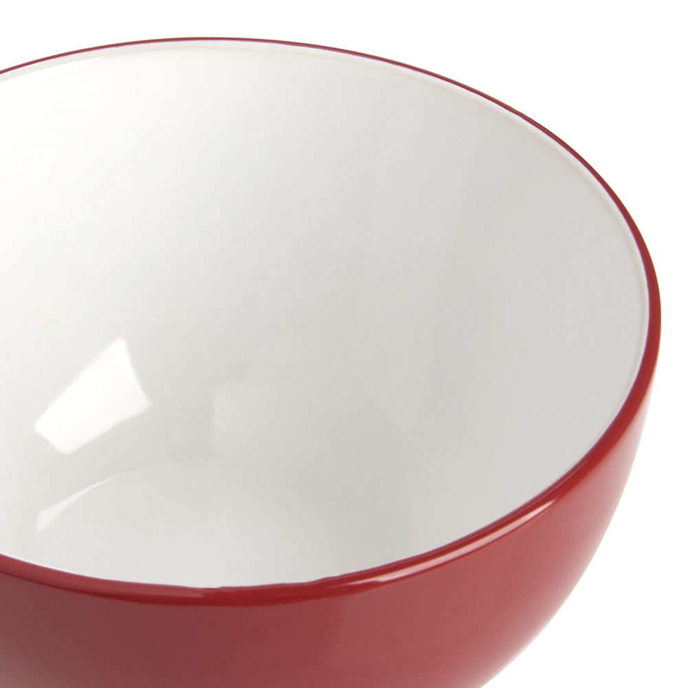 Wilko Colour Play Red and White Bowl Wilko