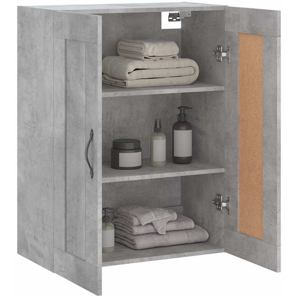 vidaXL 2 Door Concrete Grey Wall Mounted Cabinet Image 4