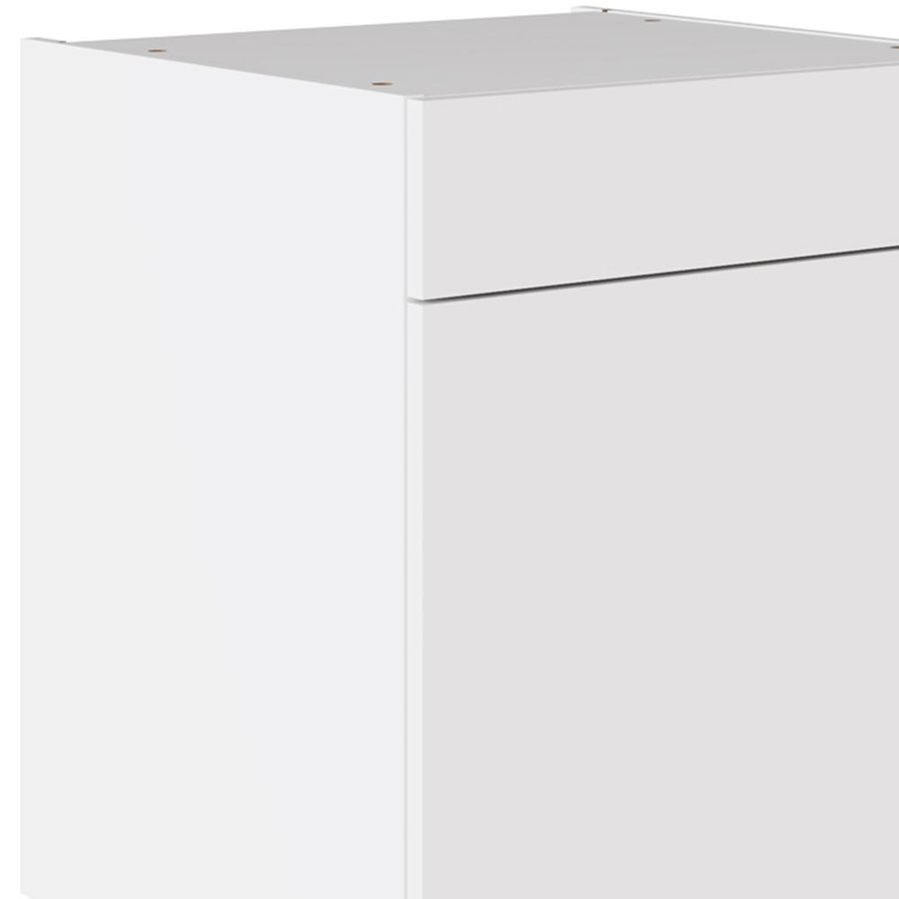 Kitchen Kit Value Slab Matt White Drawerline Base Cabinet 600mm Image 2
