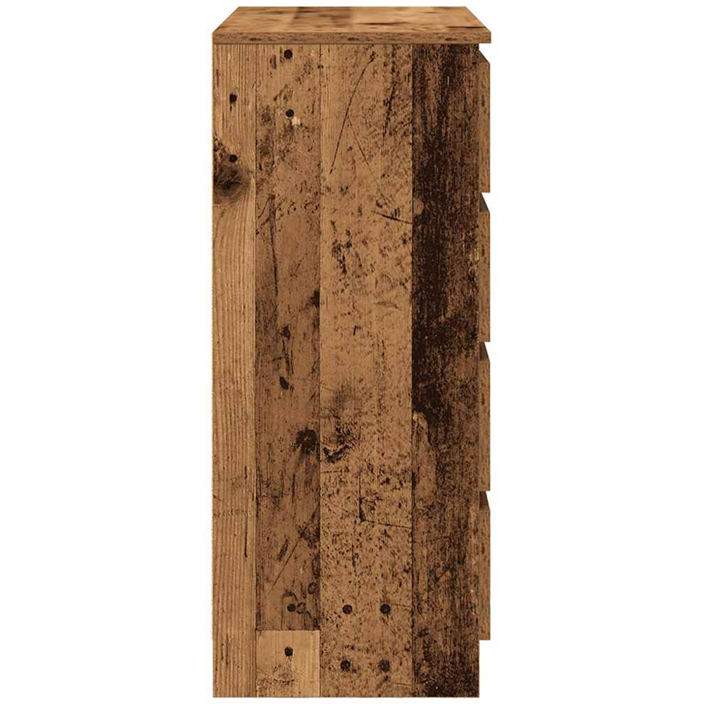 vidaXL Single Door 4 Drawer Old Wood Sideboard Image 6