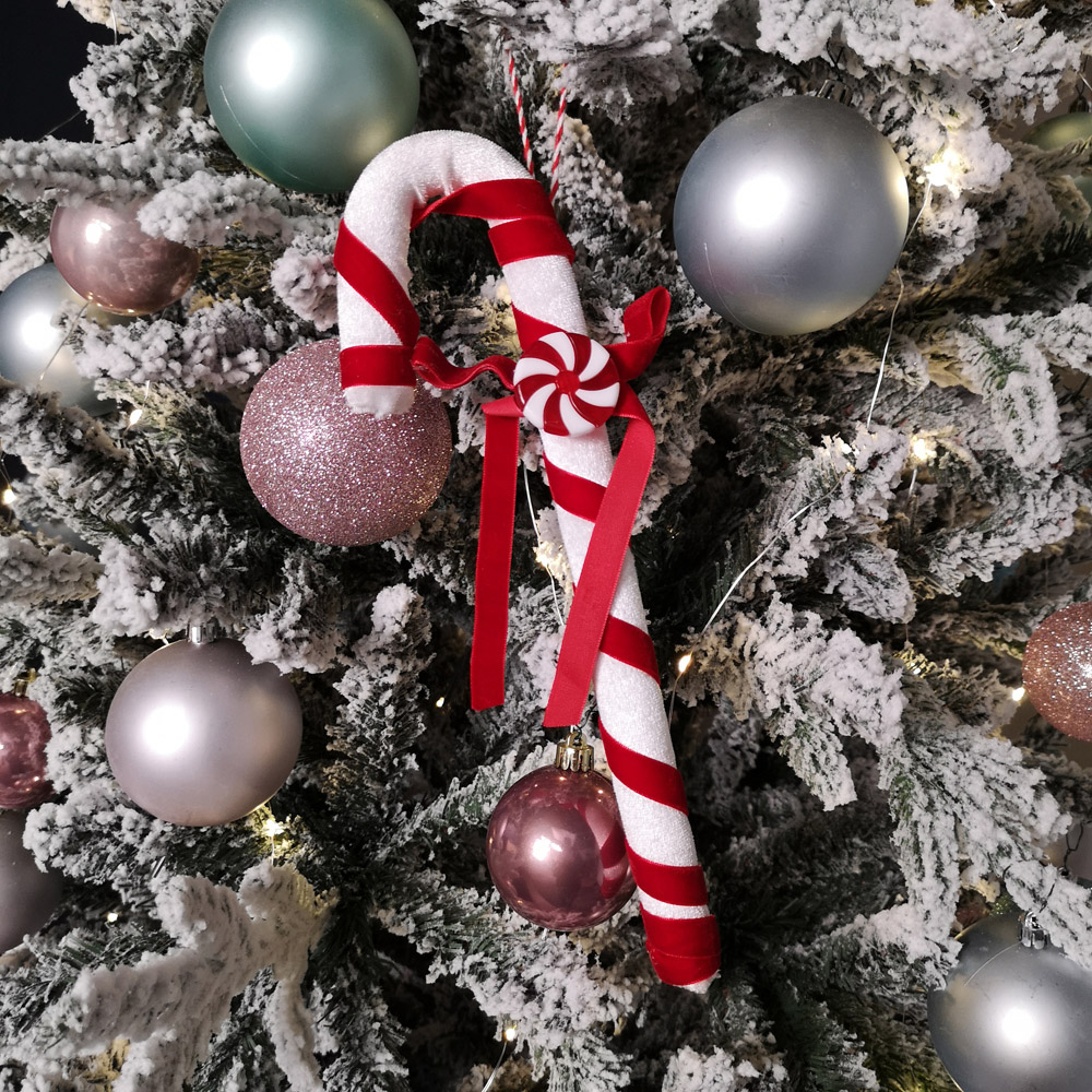 Samuel Alexander Red and White Candy Cane Hanging Christmas Decoration ...