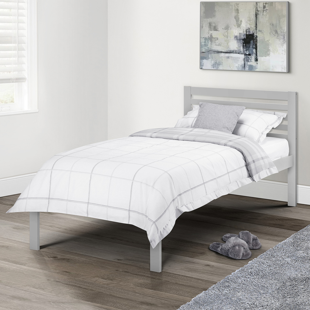 Julian Bowen Slocum Single Light Grey Bed Image 1