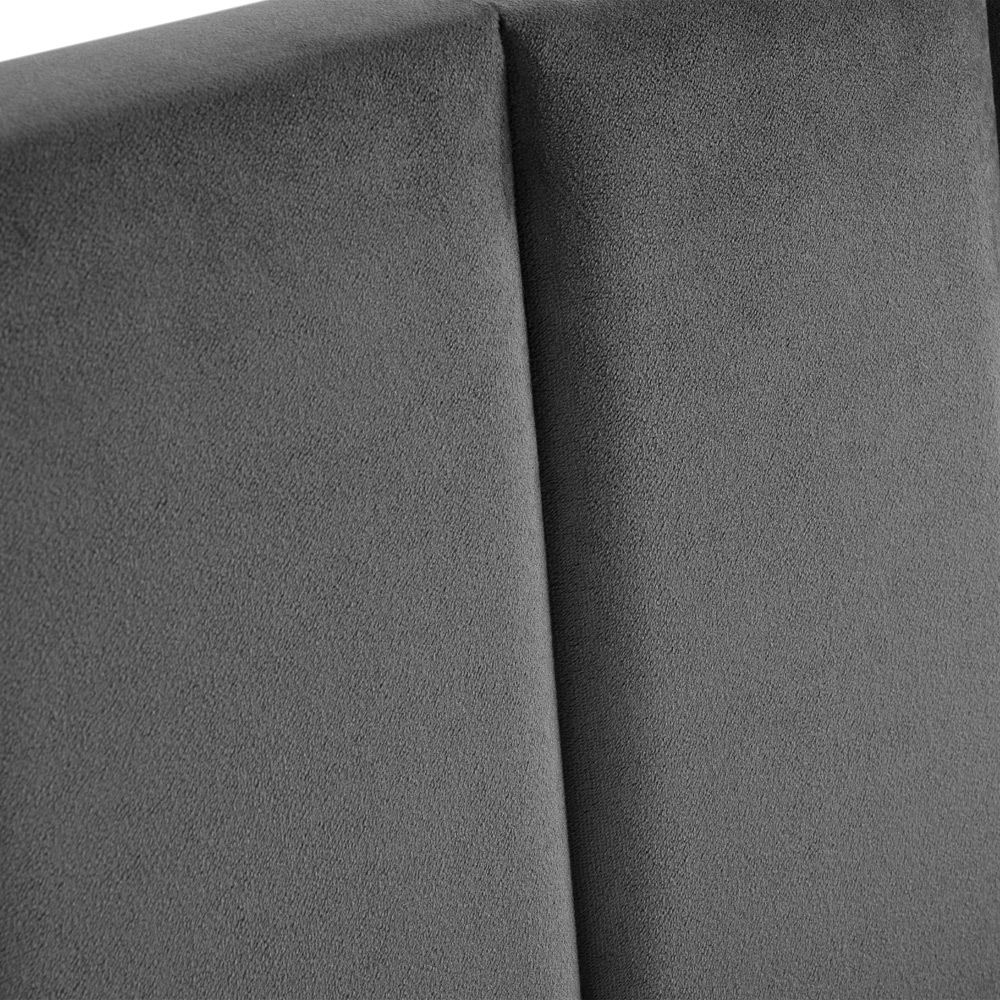 Julian Bowen Rosa King Size Grey Velvet Bed in a Box Image 6