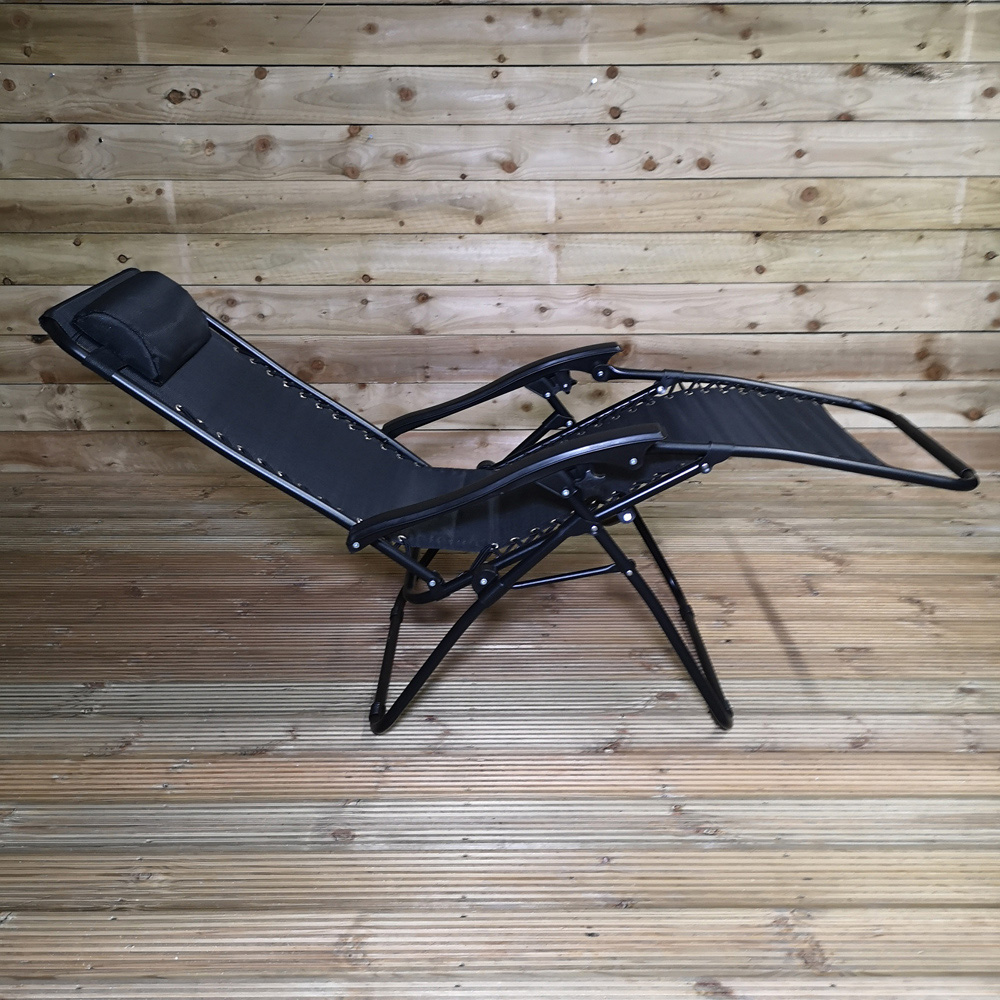 Samuel Alexander Set of 2 All Black Textoline Garden Relaxer Chair Image 5