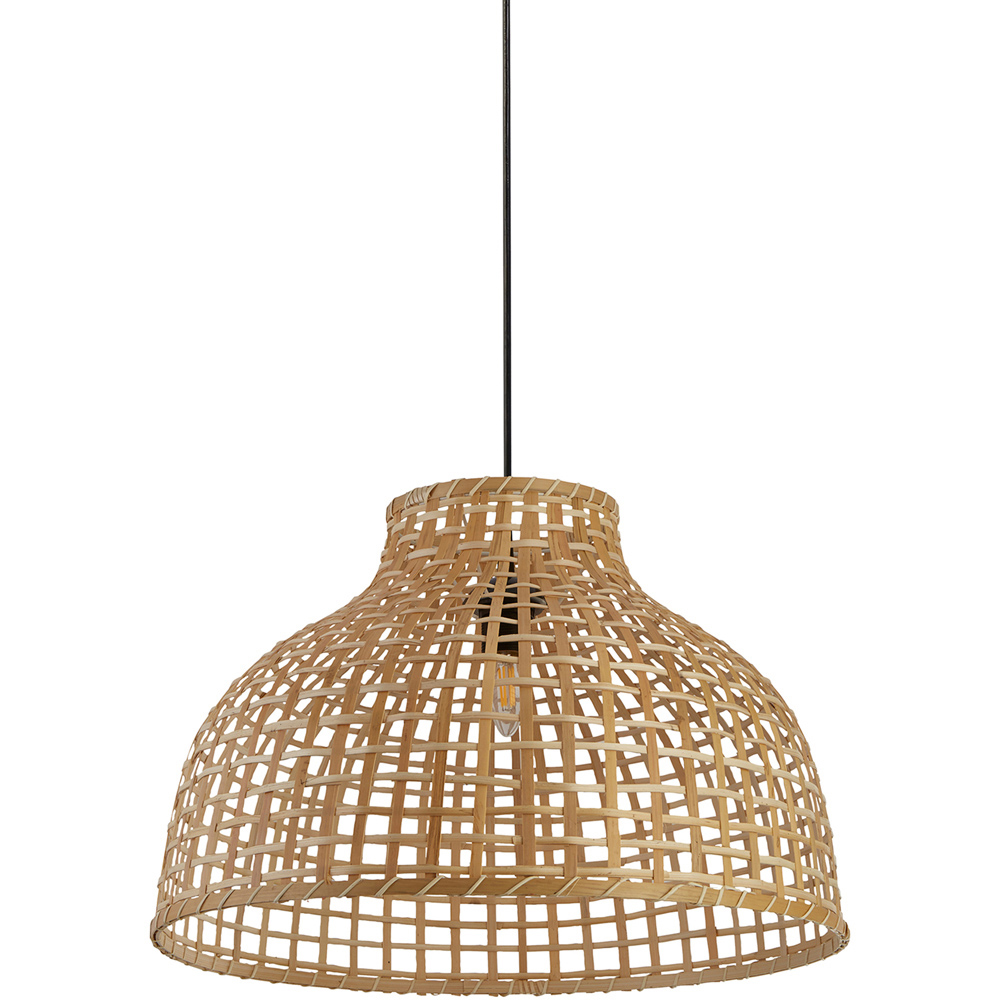 Lighting Collection Pelltis Large Bamboo Ceiling Lamp Shade Image 3