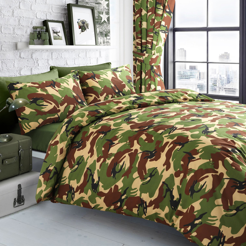 Velosso Single Green Camouflage Duvet Set Image