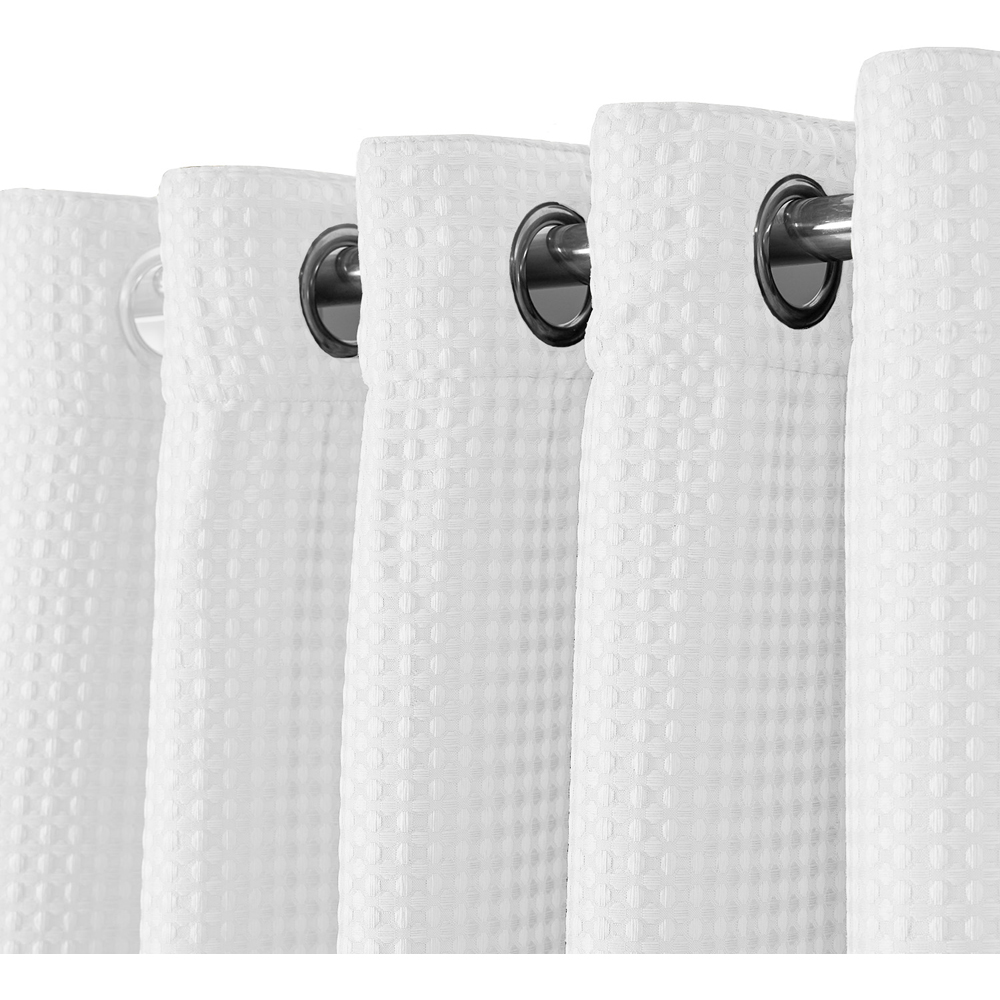 Velosso Waffle White Blackout Curtains 137 x 116cm Image 3
