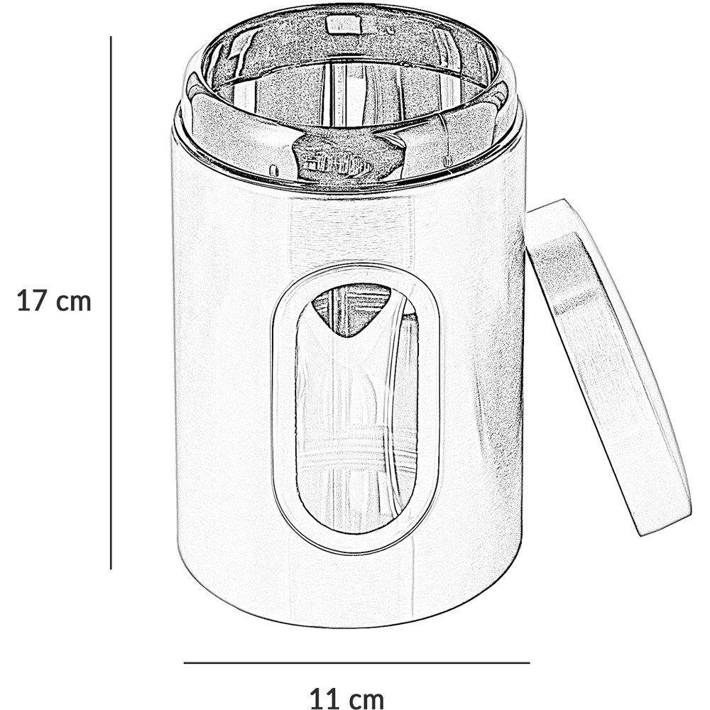 Innoteck Essentials 3 Piece Grey Kitchen Canister Set with Lid Image 6