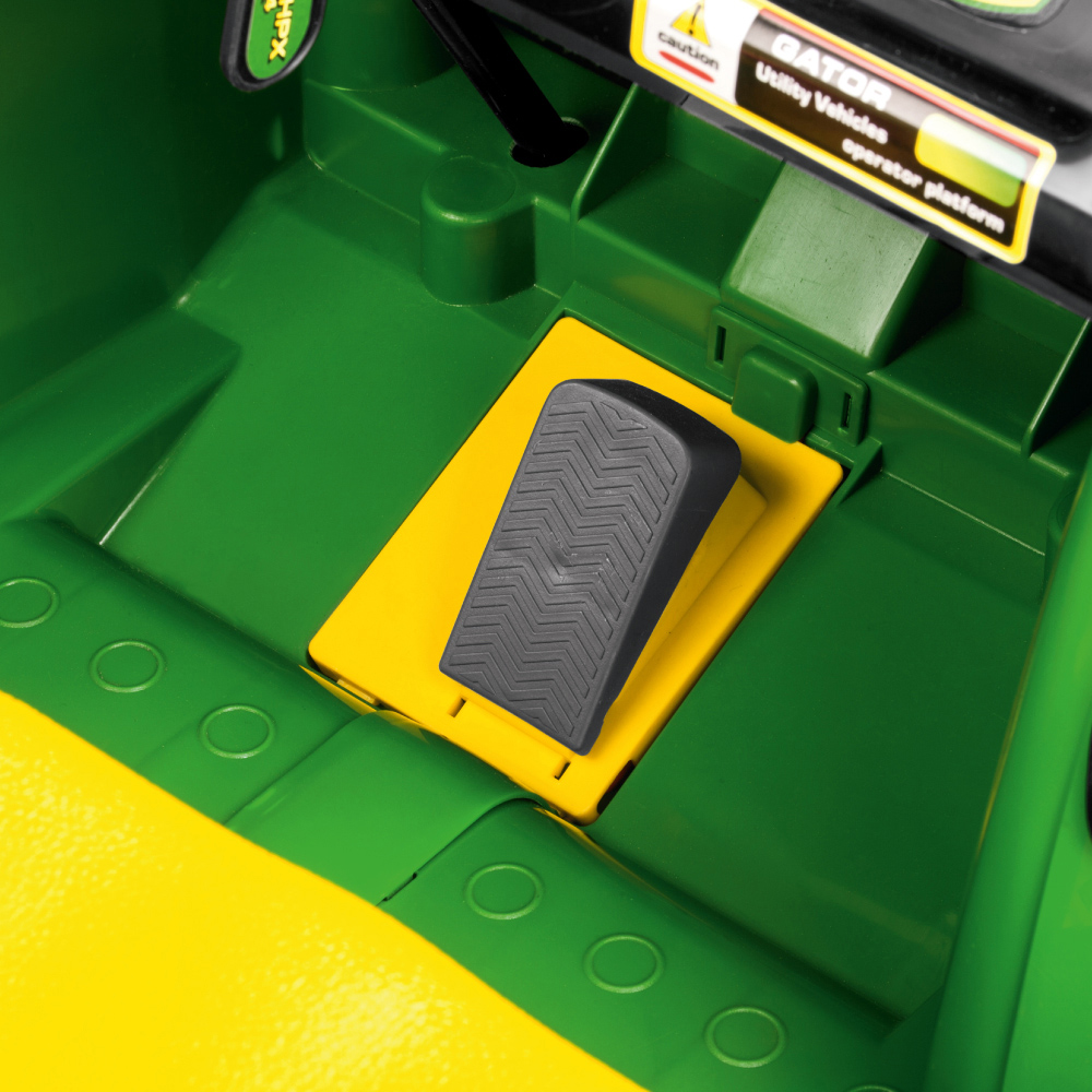 PEG John Deere Gator HPX Kids Electric Ride-On Utility Vehicle Green and Yellow 12V Image 9
