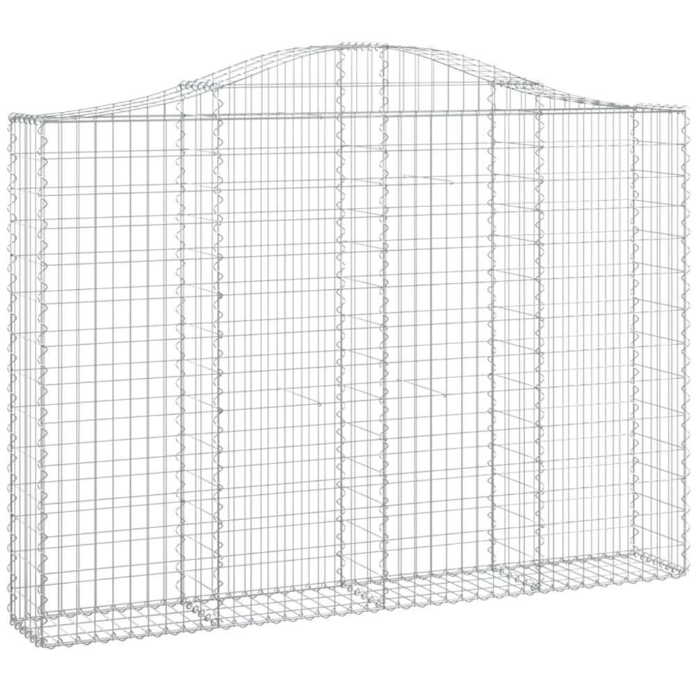 vidaXL Silver Galvanised Iron Gabion Basket 200 x 30 x 140/160cm 2 Pack Image 1