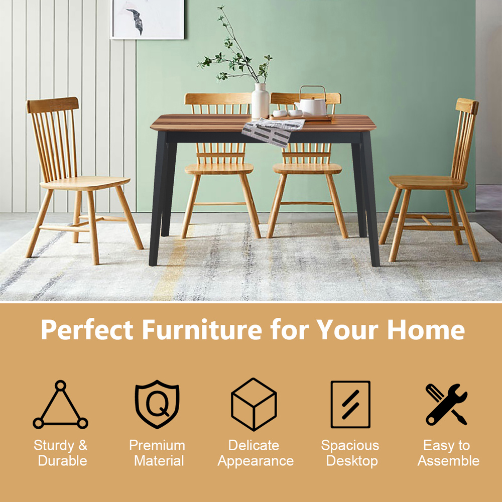 Costway 4 Seater Rectangular Dining Table Image 5