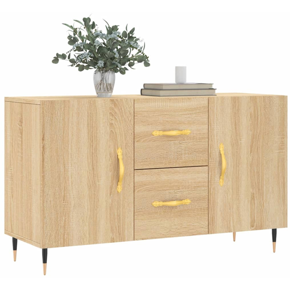 vidaXL 2 Door 2 Drawer Sonoma Oak Sideboard Image 3