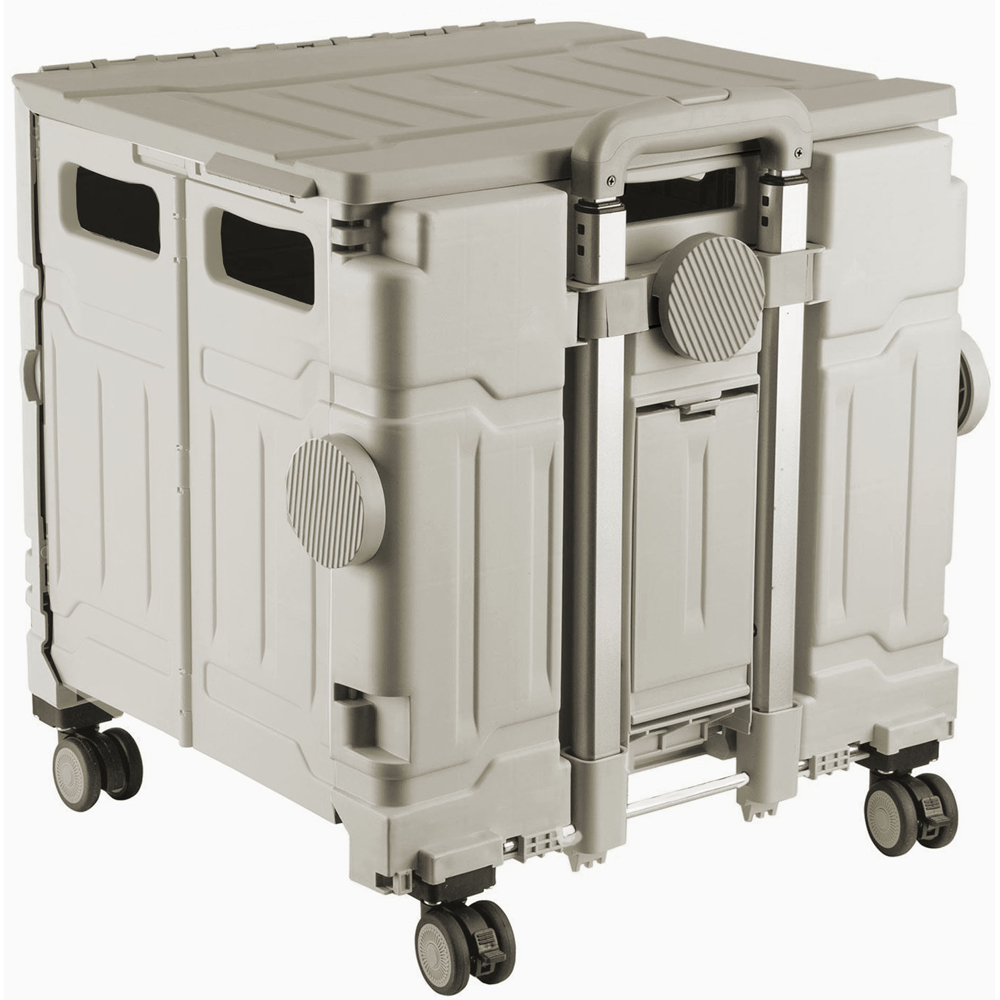 Sewing Online YN8806-GREY Grey Plastic Foldable Craft and Sewing Trolley 34 x 39 x 38cm Image 2