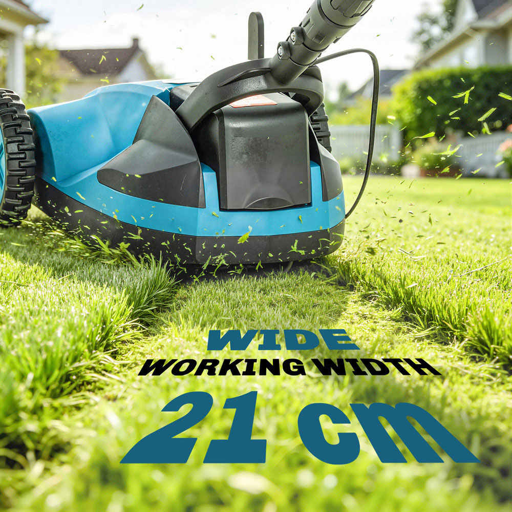 Outsunny 18V Hand Propelled Cordless 35cm Lawn Mower with Batteries and Charger Image 6