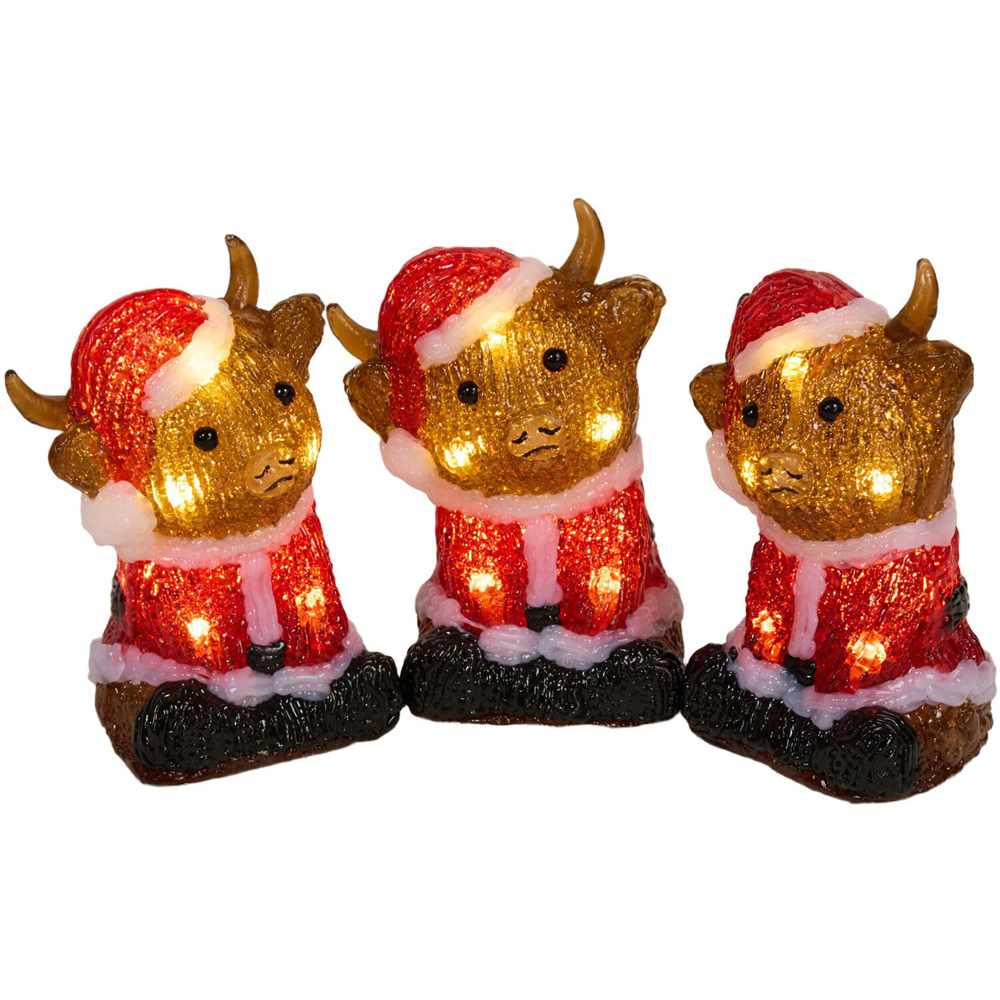 3 Piece Acrylic Highland Cow Set Image 4