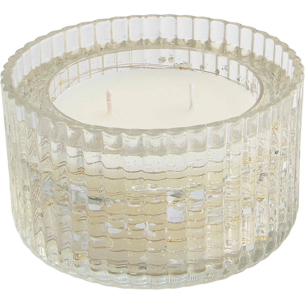 Ribbed Glitter Light-Up LED Candle Image 4