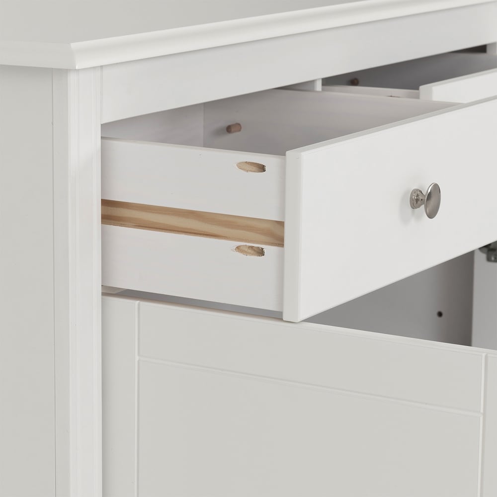 Seconique Stratford 2 Door 2 Drawer White Sideboard Image 7