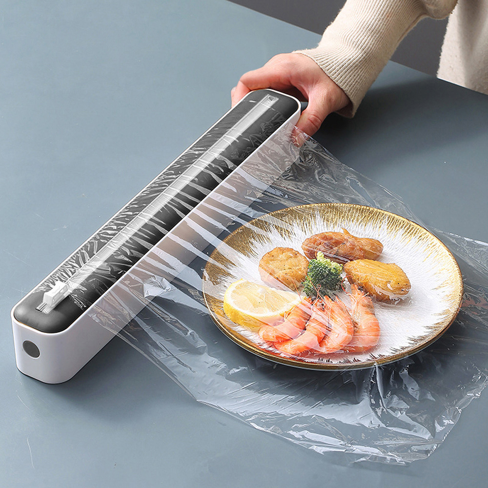 Living and Home Plastic Wrap Dispenser with Cutter Image 7