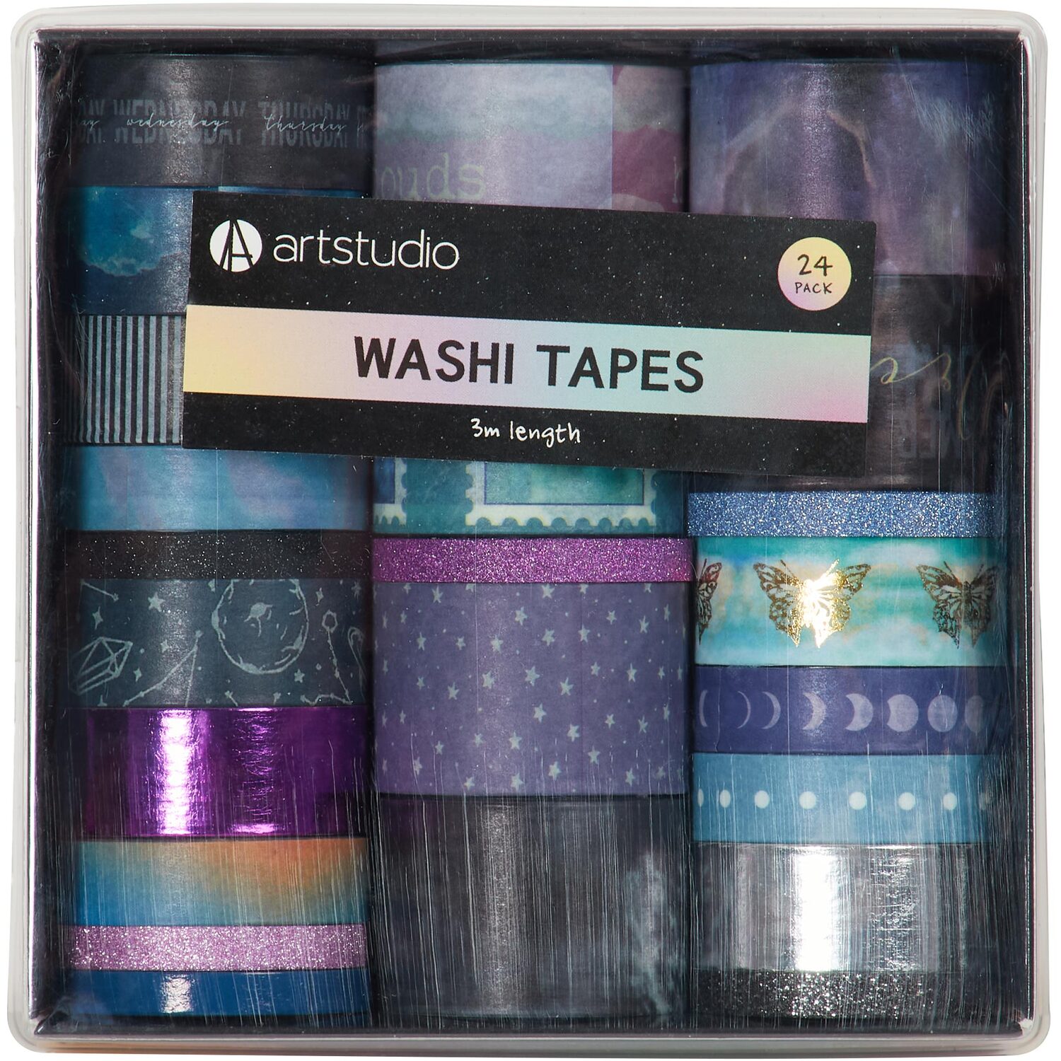 Art Studio Pack of 24 Washi Tapes Image 3
