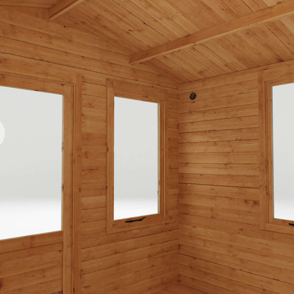 Mercia 10.8 x 9.8ft Double Door Wooden Apex Log Cabin Image 4