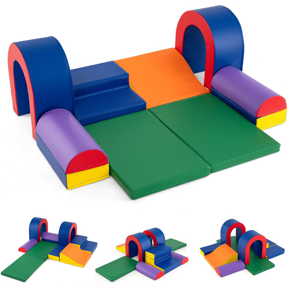 Costway Multicolour Foam Climbing Block Set 10 Piece Image 3