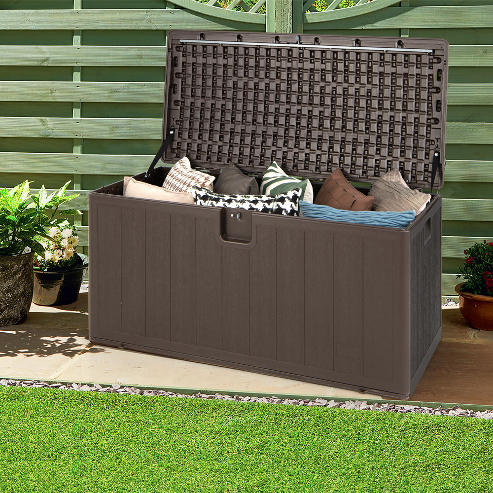 Costway 400L Outdoor Storage Deck Box with Lockable Cover Image 3