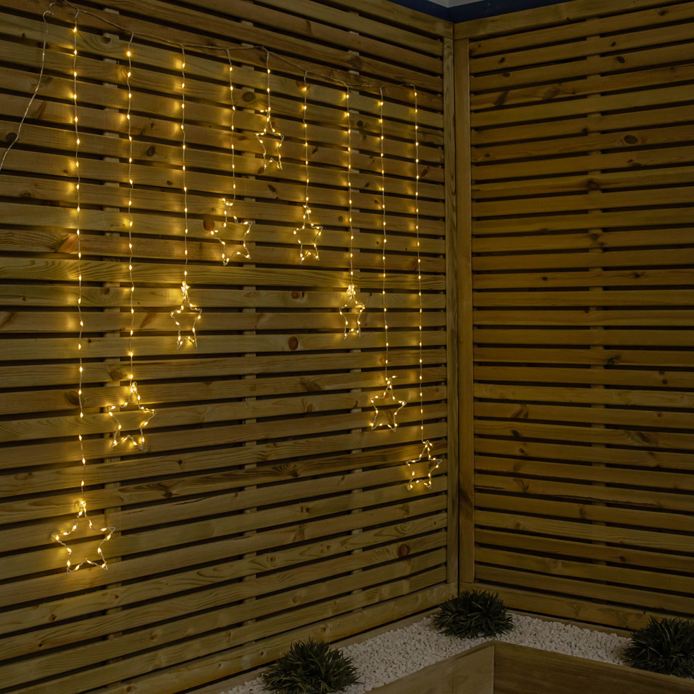 Premier FlexiBrights 258 Warm White LED Star Christmas Curtain Light 1.2 x 1.2m Image 3