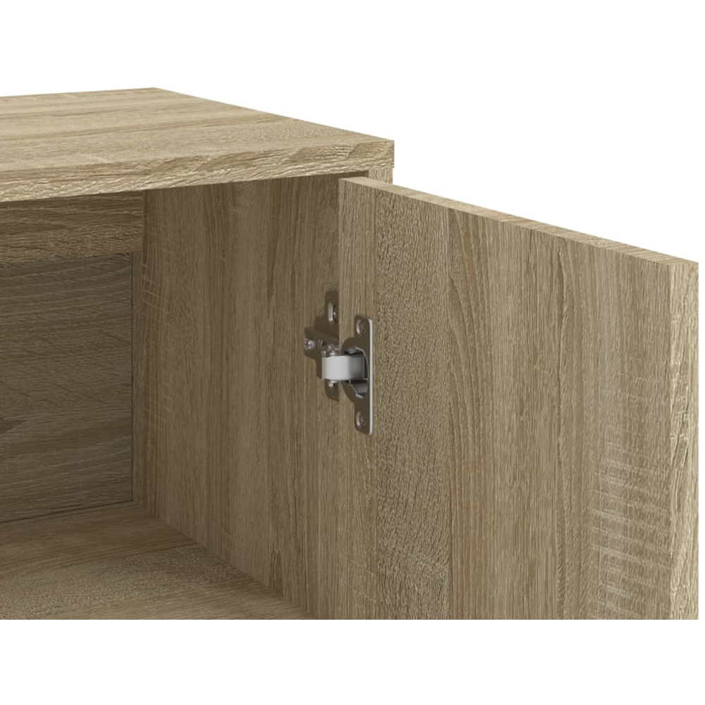 vidaXL 4 Door 4 Drawer Sonoma Oak Sideboard 3 Piece Image 7