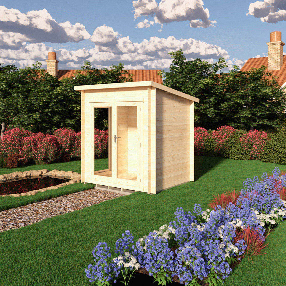 Shire Tilney 6 x 7ft Pent Garden Log Cabin Image 2