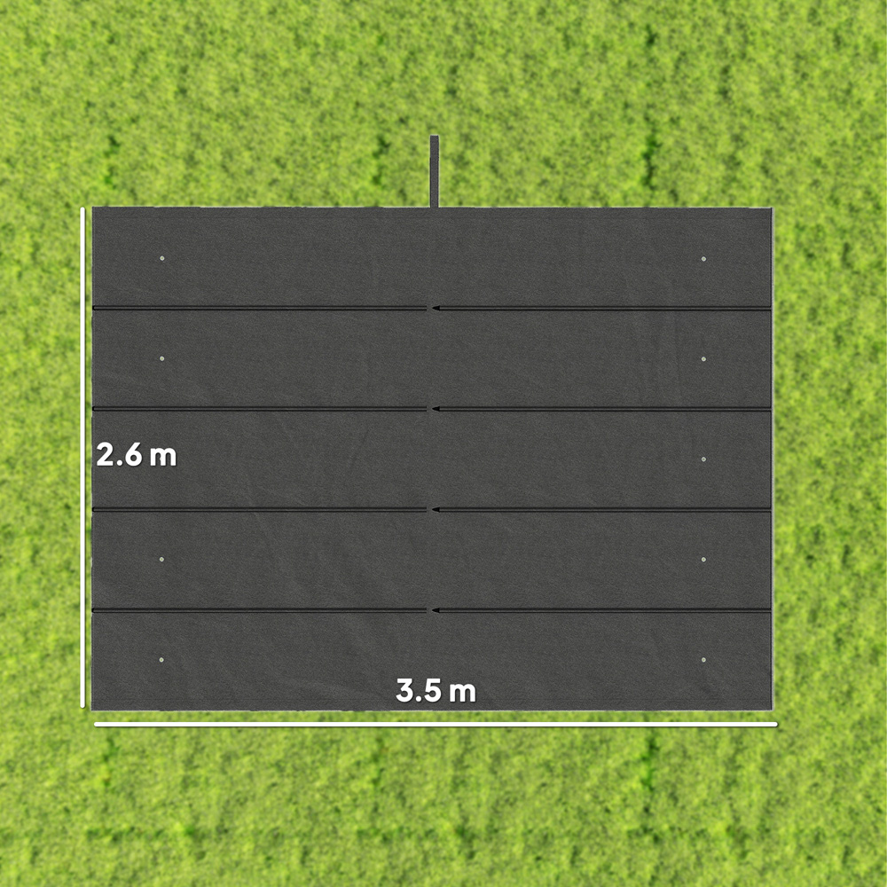 Outsunny 4 x 3m Dark Grey Retractable Pergola Cover Image 9