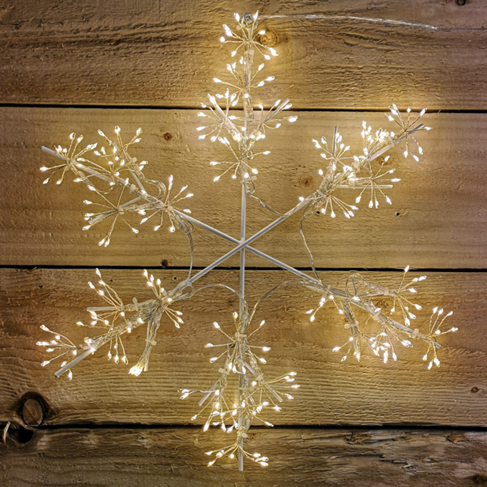 Samuel Alexander Warm White Snowflake Silhouette LED Christmas decoration 40cm Image 1