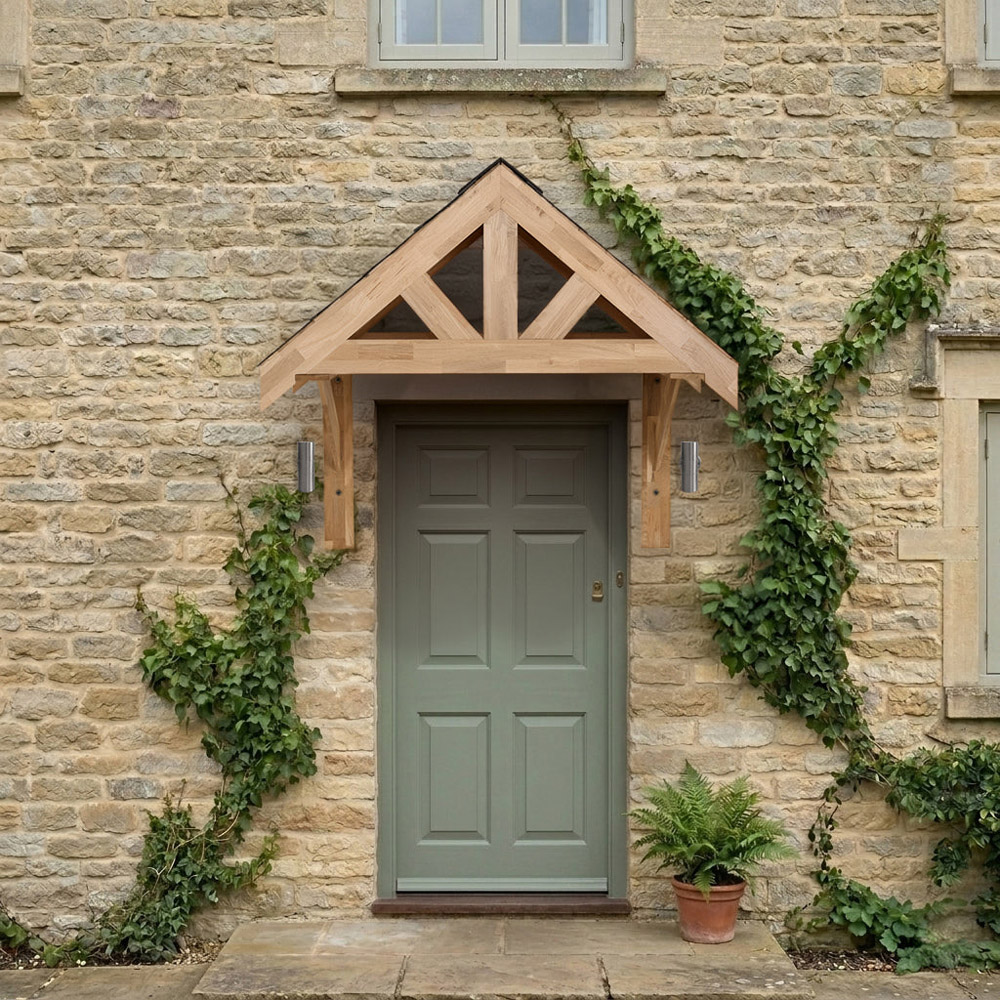 MonsterShop Solid Oak Canopy Porch Kit 1.25m Image 2